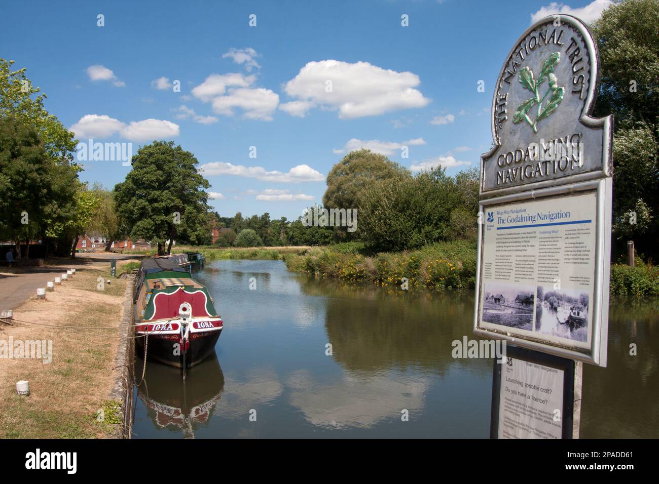 Wey Navigation canal wharf at Godalming, Surrey, England Stock Photo Alamy