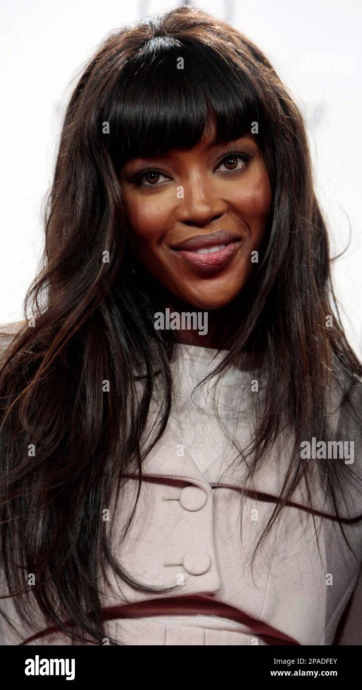 ** FILE ** British model Naomi Campbell poses during a press conference