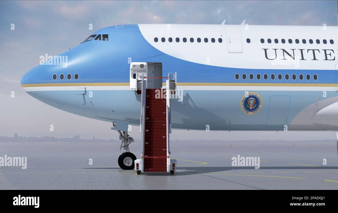 Washington, United States Of America. 10th Mar, 2023. Washington, United States of America. 10 March, 2023. The U.S Air Force unveiled the new paint scheme design for the “Next Air Force One,” designated VC-25B selected by President Joe Biden in this illustration released, March 10, 2023 in Washington, DC The design is not a significant departure from the current livery of the current Air Force One, VC-25A, but includes modernizing for the presidential aircraft for the 21st century. Credit: SSgt. Nicolas Erwin/US Air Force Photo/Alamy Live News Stock Photo