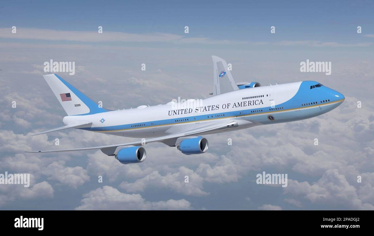 Washington, United States Of America. 10th Mar, 2023. Washington, United States of America. 10 March, 2023. The U.S Air Force unveiled the new paint scheme design for the “Next Air Force One,” designated VC-25B selected by President Joe Biden in this illustration released, March 10, 2023 in Washington, DC The design is not a significant departure from the current livery of the current Air Force One, VC-25A, but includes modernizing for the presidential aircraft for the 21st century. Credit: SSgt. Nicolas Erwin/US Air Force Photo/Alamy Live News Stock Photo