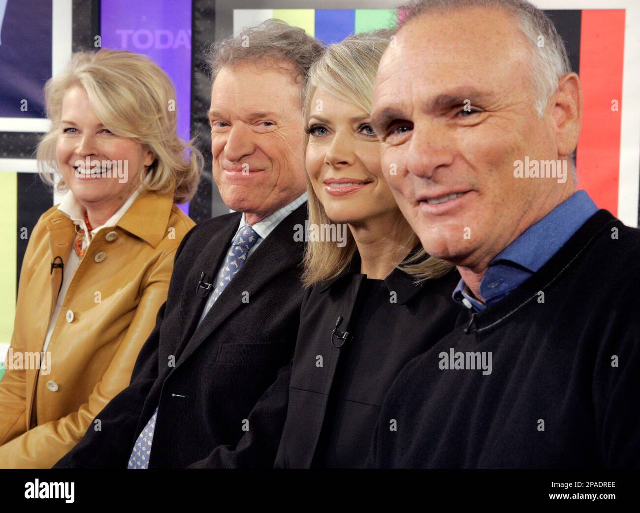 Cast members of the "Murphy Brown" TV series, from left, Candice Bergen