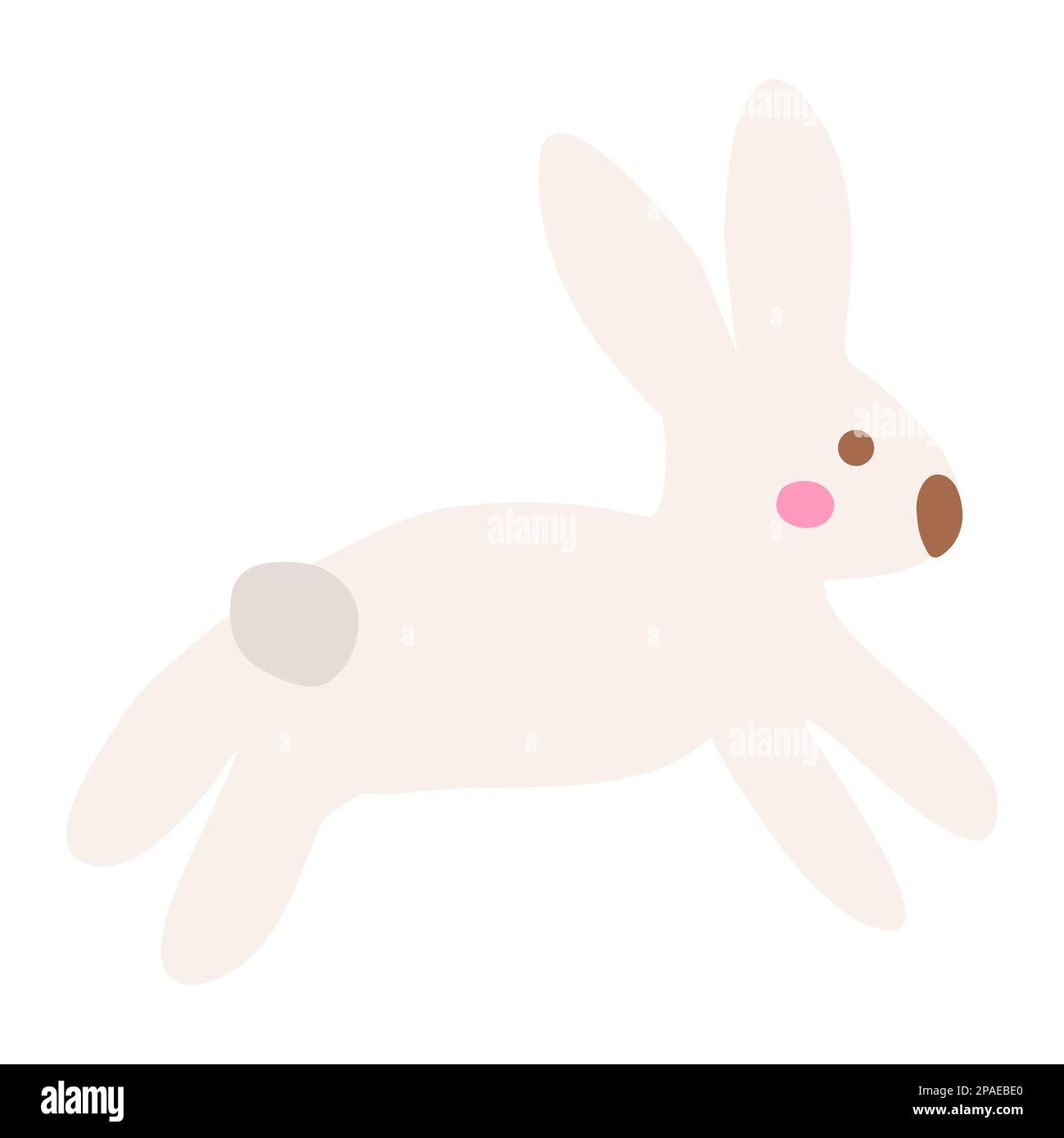 Hand drawn cute bunny, children print design rabbit, vector illustration Stock Vector