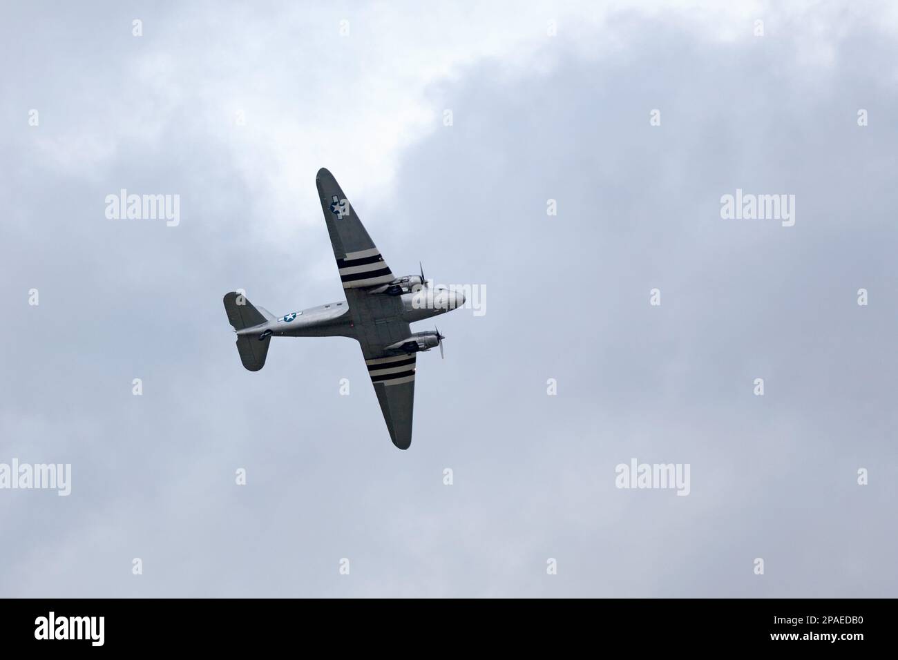 Le Bourget, France - September 29 2019: The Douglas DC-3 is a propeller-driven airliner which had a lasting effect on the airline industry in the 1930 Stock Photo