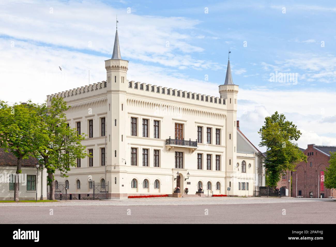 Oslo, Norway - June 26 2019: The General Glads gård at Akershus Fortress was built in 1844 by Architect Johan Henrik Nebelong. Stock Photo