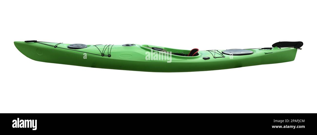 Green kayak isolated on white. Outdoor activity Stock Photo Alamy