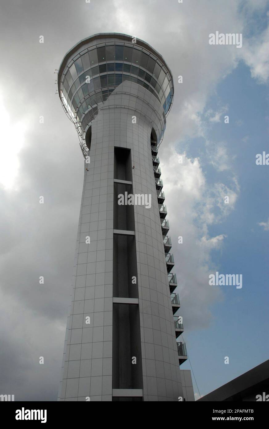 The Air Traffic Control (ATC) building of the newly constructed Rajiv ...