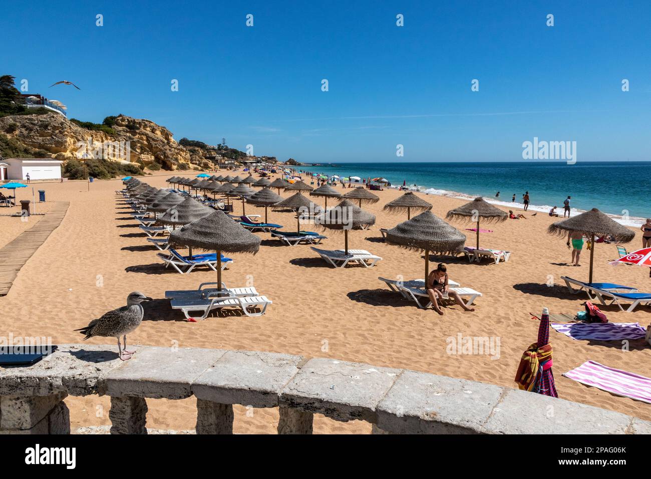 Praia de Albufeira, Algarve, Portugal Stock Photo