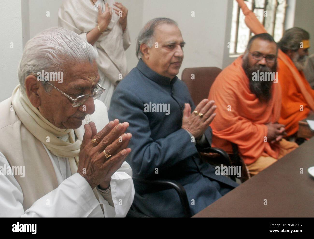 Members of the Maharishi Mahesh Yogi Cremation committee, President of ...