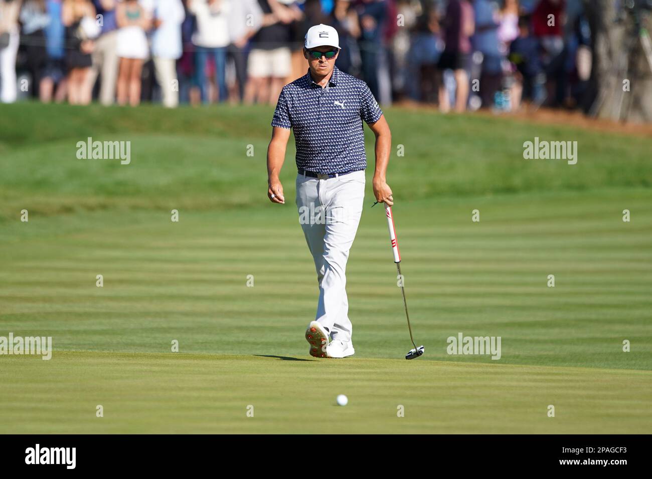 Ponte Vedra Beach, Florida, USA. 11th Mar, 2023. Rickie Fowler approaches the 18th green during the third round of the PLAYERS Championship 2023 at TPC Sawgrass. (Credit Image: © Debby Wong/ZUMA Press Wire) EDITORIAL USAGE ONLY! Not for Commercial USAGE! Stock Photo