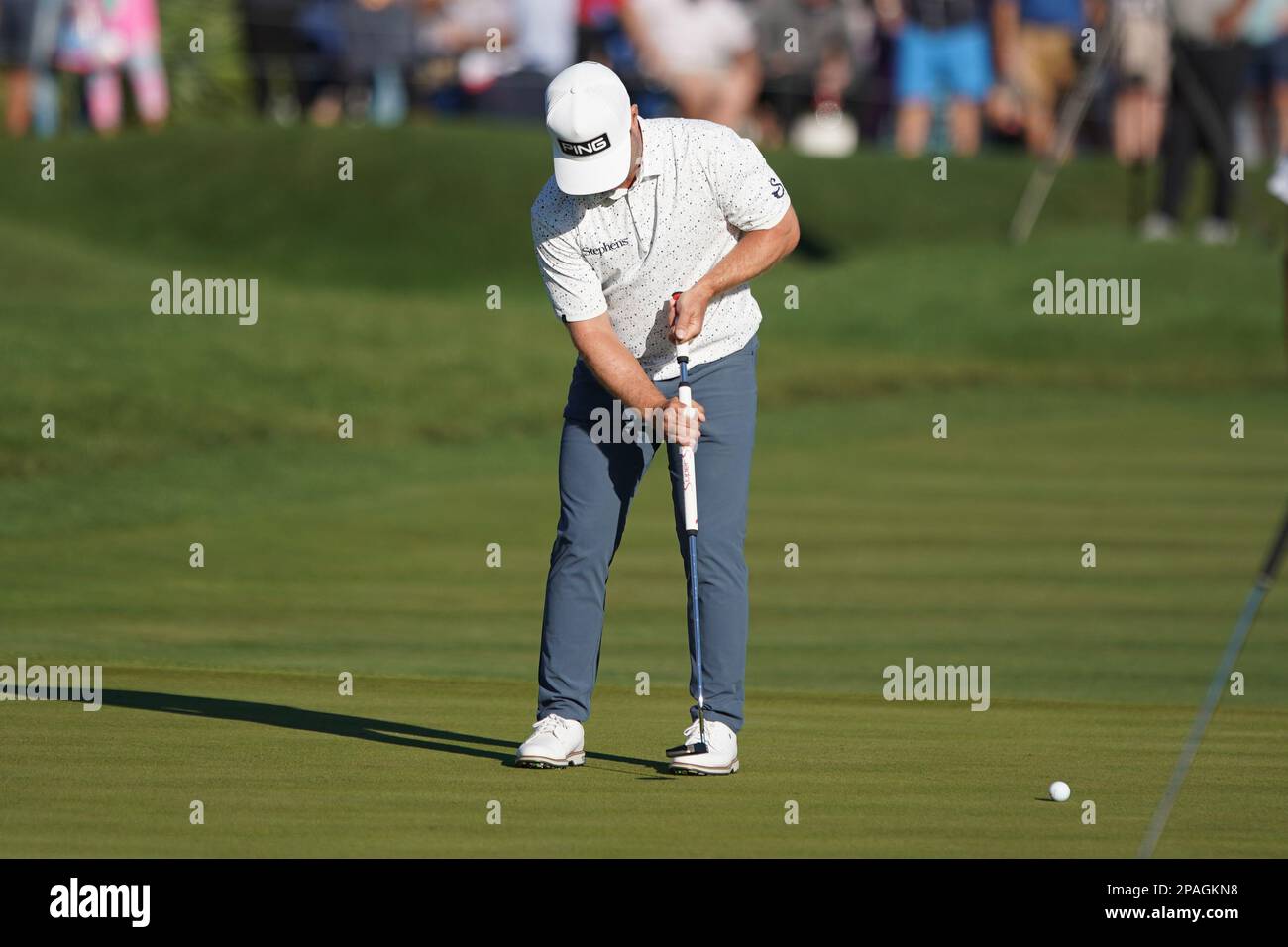 Ponte Vedra Beach, Florida, USA. 11th Mar, 2023. David Lingmerth putts the 18th green during the third round of the PLAYERS Championship 2023 at TPC Sawgrass. (Credit Image: © Debby Wong/ZUMA Press Wire) EDITORIAL USAGE ONLY! Not for Commercial USAGE! Stock Photo