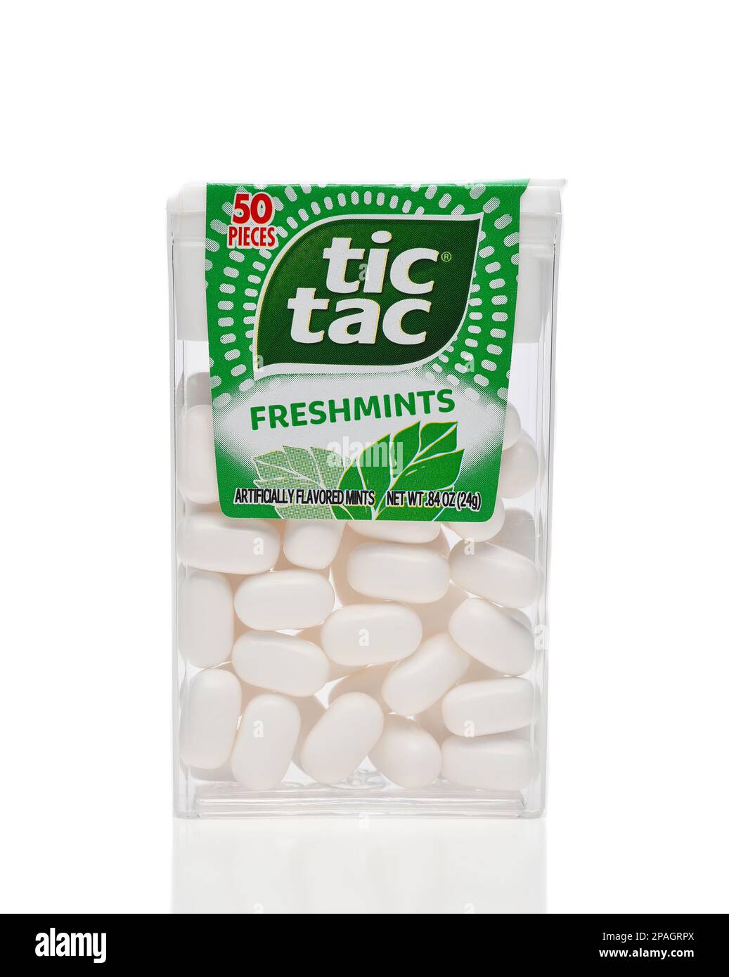 IRVINE, CALIFORNIA - 11 MAR 2023: A package of TicTac Feshmints. Stock Photo