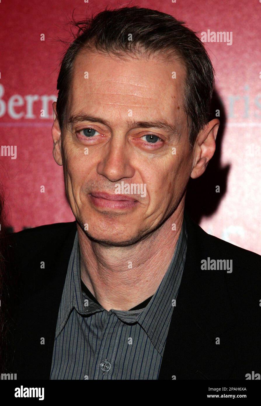 Actor Steve Buscemi arrives for a screening of Bernard and Doris at the Time Warner Center Wednesday, Jan. 30, 2008 in New York. (AP Photo/Gary He) Stock Photo