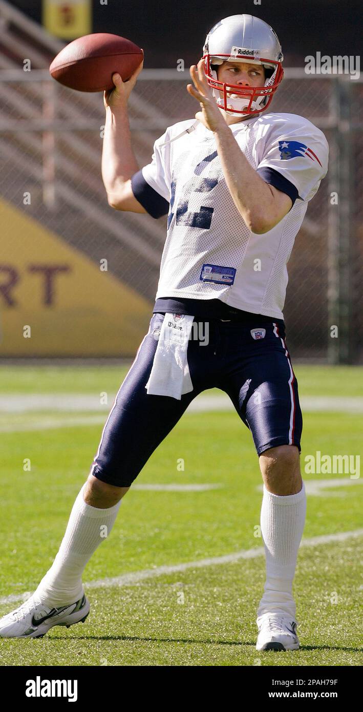 New England Patriots quarterback Tom Brady (12) throws the ball during