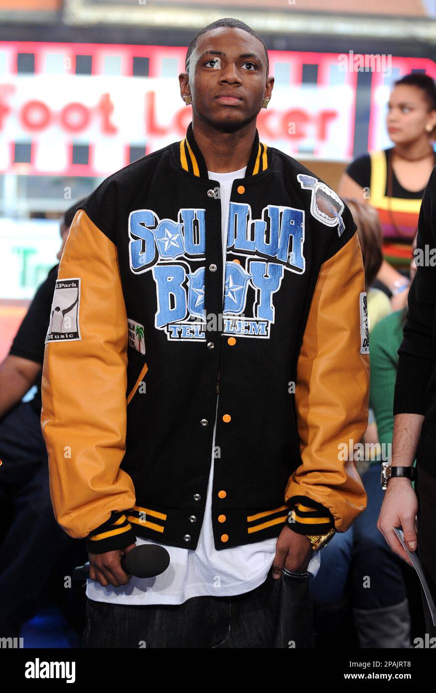 Sujar Boy Rapper Rapper Soulja Boy makes an appearance at MTV Studios for a taping of ...