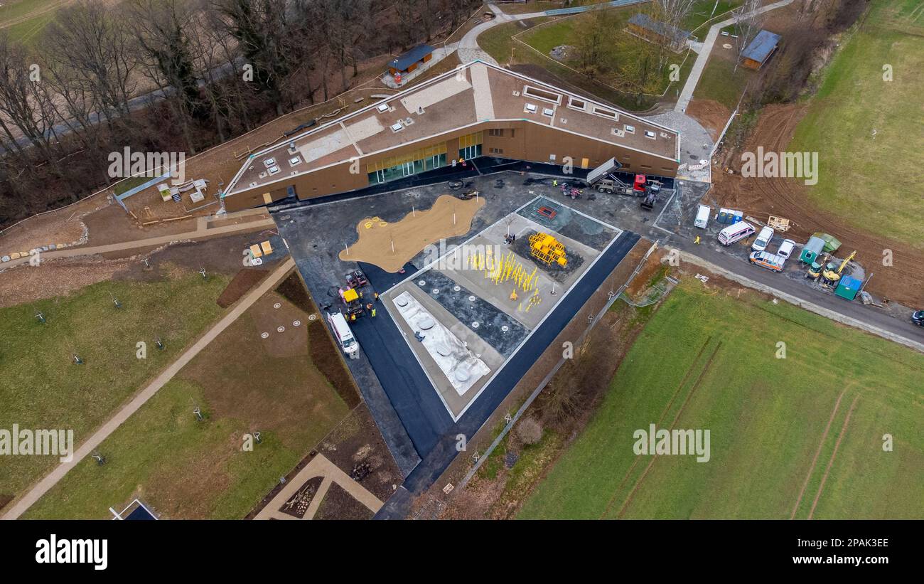 Fulda, Germany. 07th Mar, 2023. Work on the gatehouse/main entrance