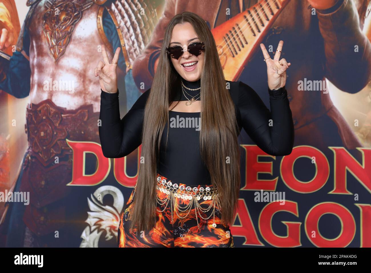 Sydney, Australia. 12th March 2023. Australian Special Preview Screening of Dungeons & Dragons: Honour Among Thieves red carpet arrivals. Pictured: Jasmine Regan. Credit: Richard Milnes/Alamy Live News Stock Photo