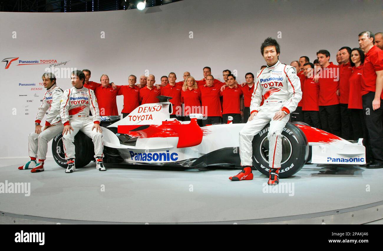 Toyota Team Formula one driver Jarno Trulli of Italy, center