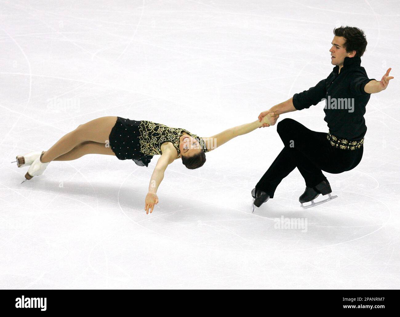 Canada's Jessica Dube and Bryce Davison perform during the Pair short