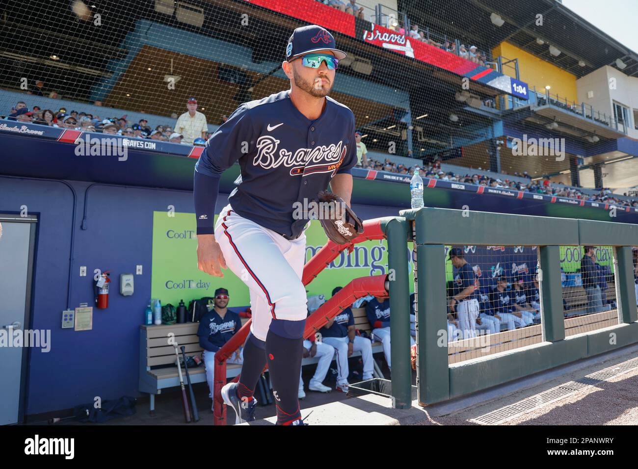 March 11, 2023, North Port FL USA; Atlanta Braves left fielder Forrest