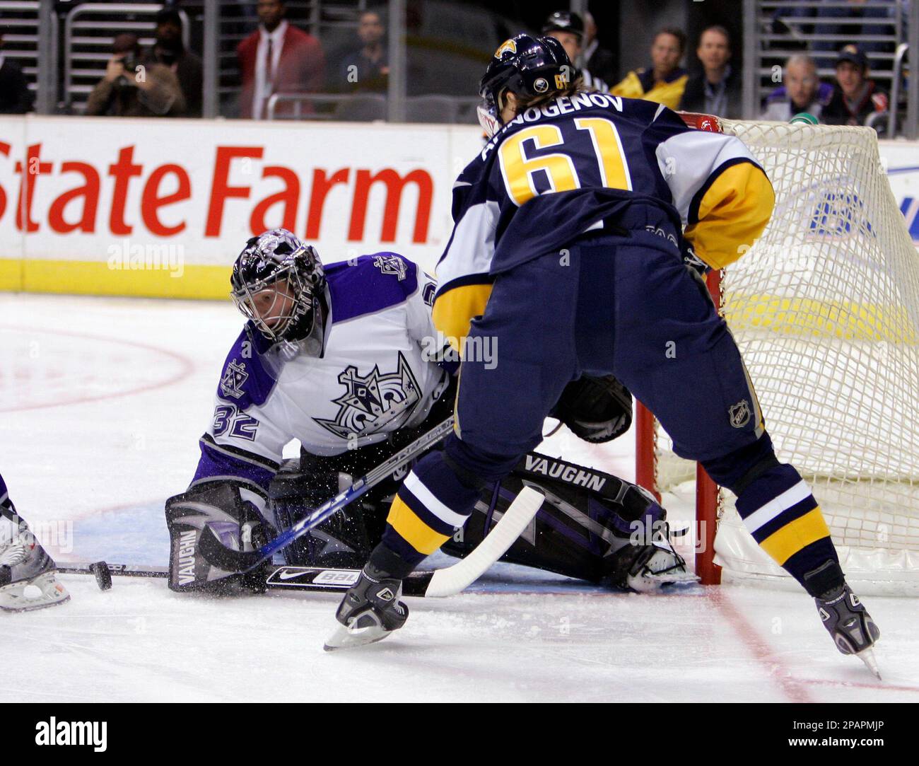 Jonathan Quick after first game as Kings goalie on Dec. 6, 2007 