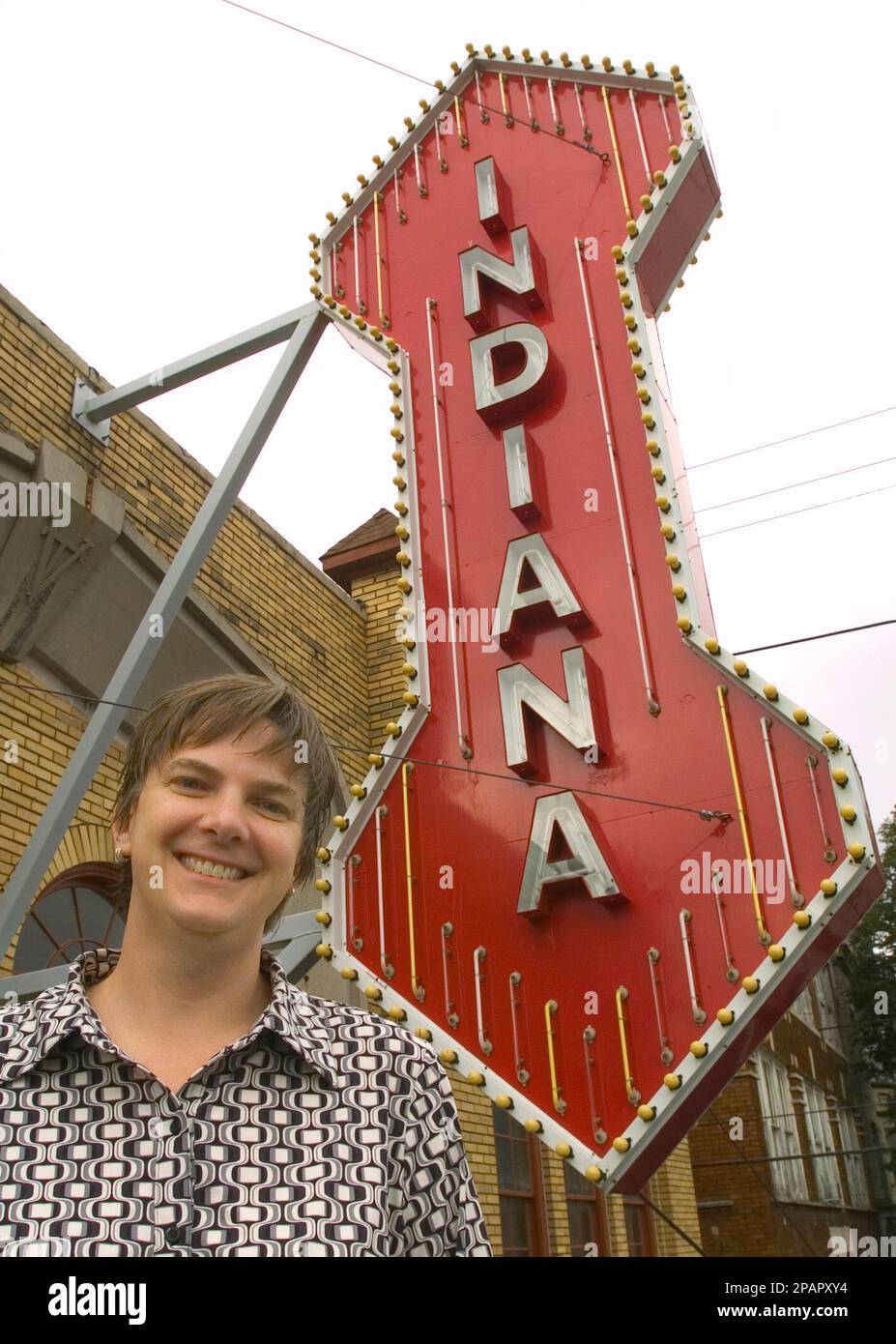 ADVANCE FOR WEEKEND, DEC 8-9 ** Danielle McClelland, director of the  Buskirk-Chumley Threater., which took over the former Indiana Theater, a  long-time movie theater in downtown Bloomington is photographed under the