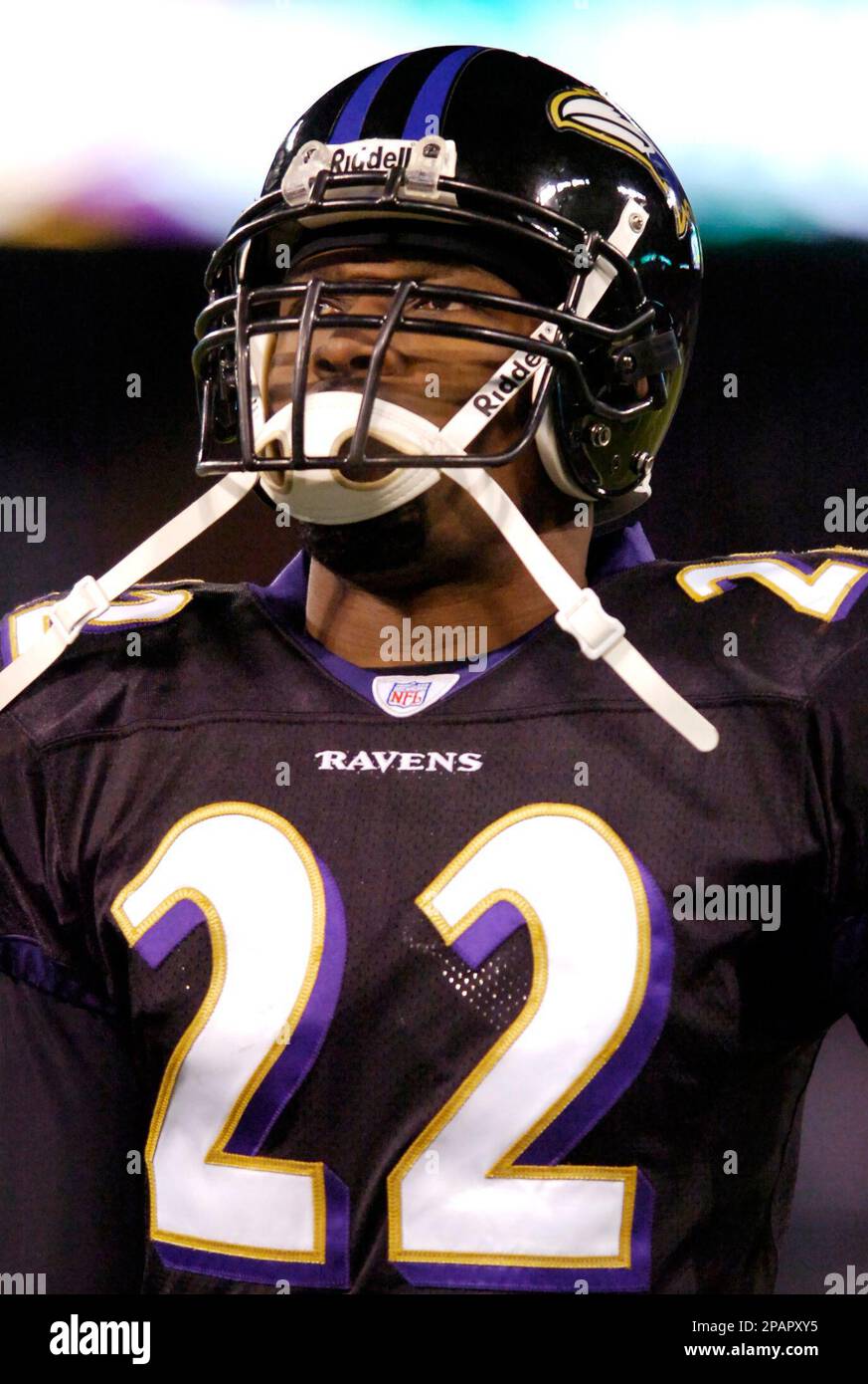 Baltimore Ravens' Samari Rolle reacts to the game-winning touchdown by the  New England Patriots during the second half of an NFL football game,  Monday, Dec. 3, 2007, in Baltimore. The NFL is