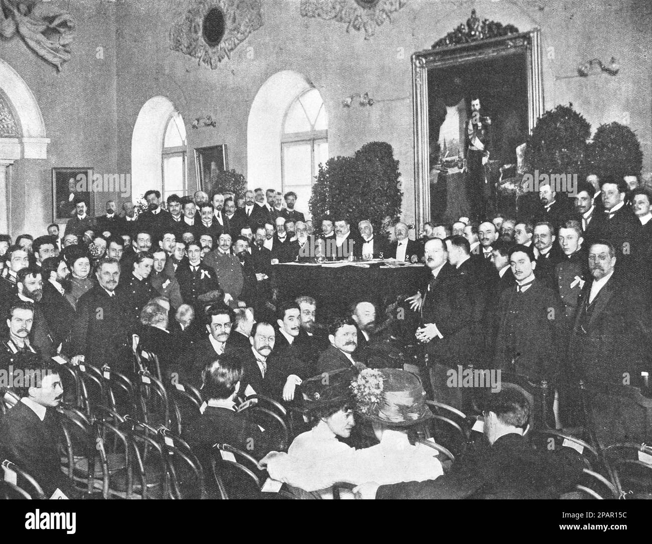 Grand opening of the Law Society at Moscow University in 1910. Photo from 1910. Stock Photo