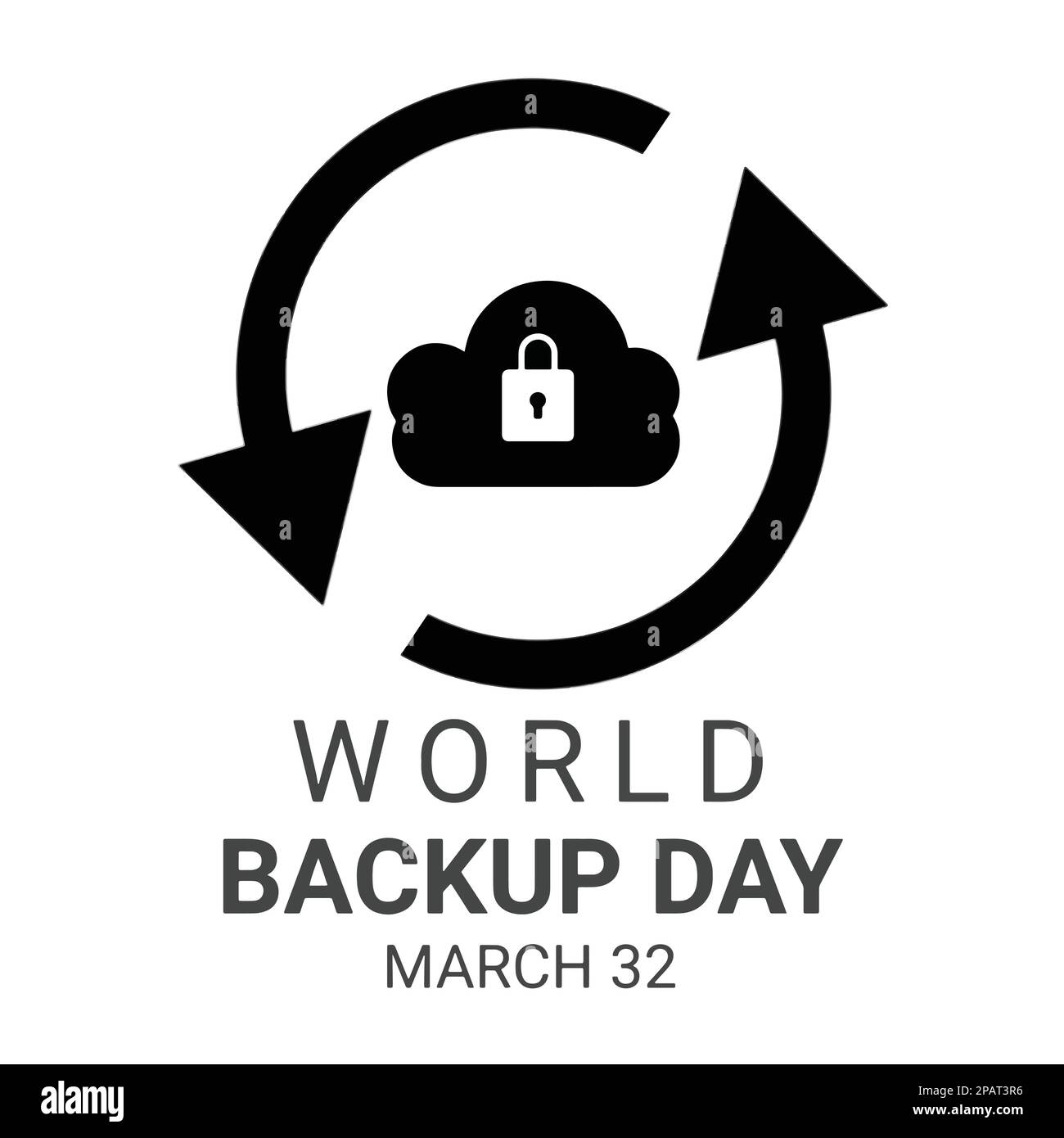 World Backup Day. March 31. Vector illustration. Flat design style