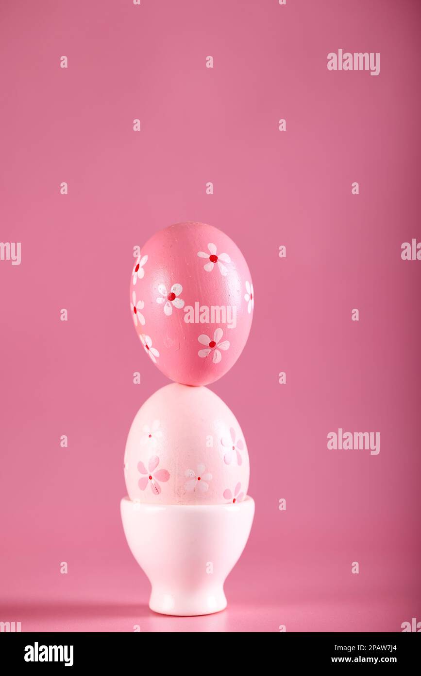 easter still life decor eggs flowers Stock Photo - Alamy