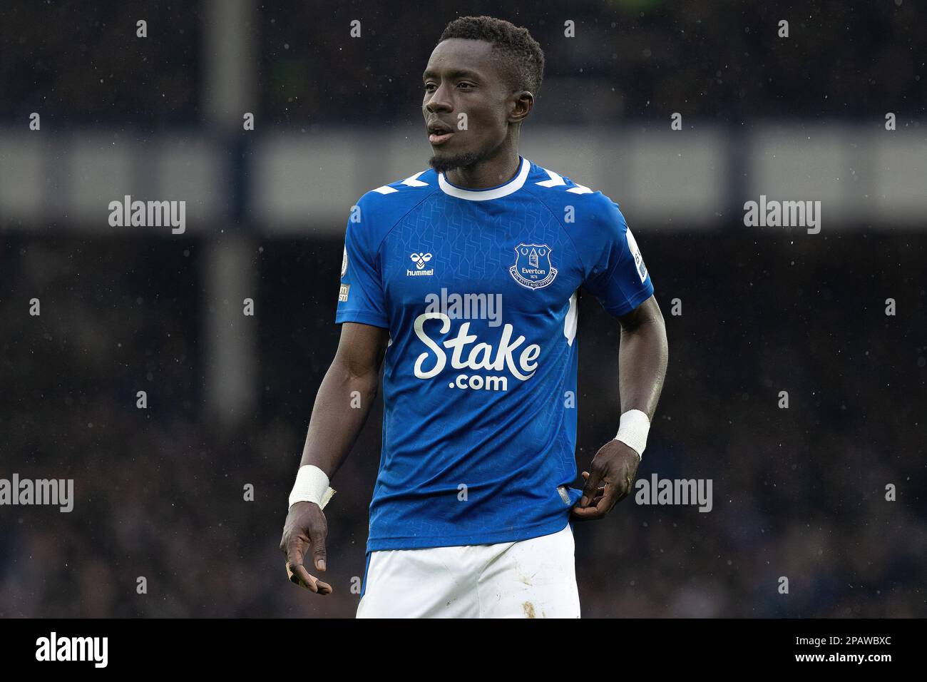 Idrissa Gueye #27 of Everton during the Premier League match Everton vs Brentford at Goodison Park, Liverpool, United Kingdom, 11th March 2023  (Photo by Phil Bryan/News Images) Stock Photo
