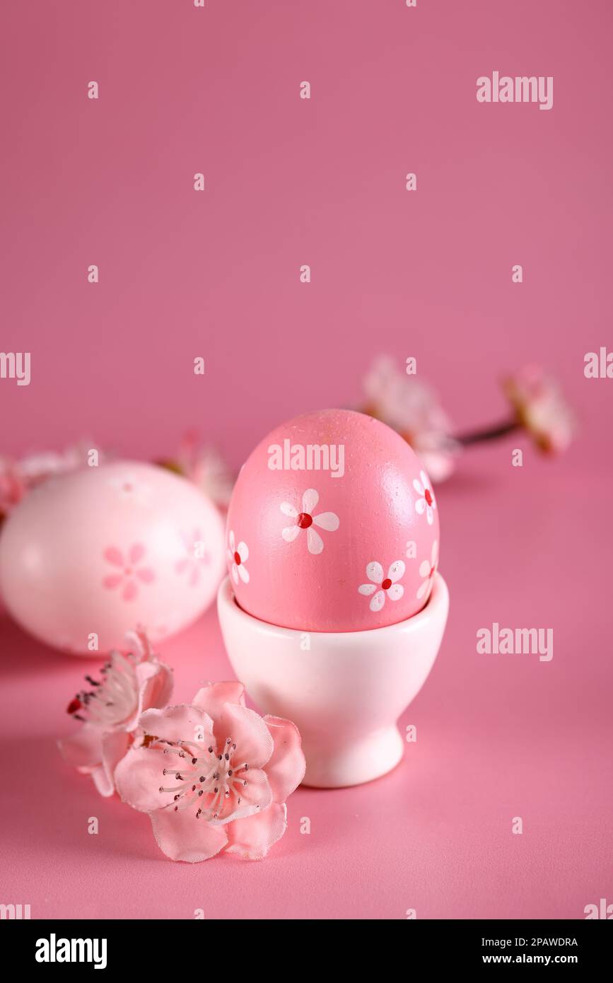 easter still life decor eggs flowers Stock Photo - Alamy