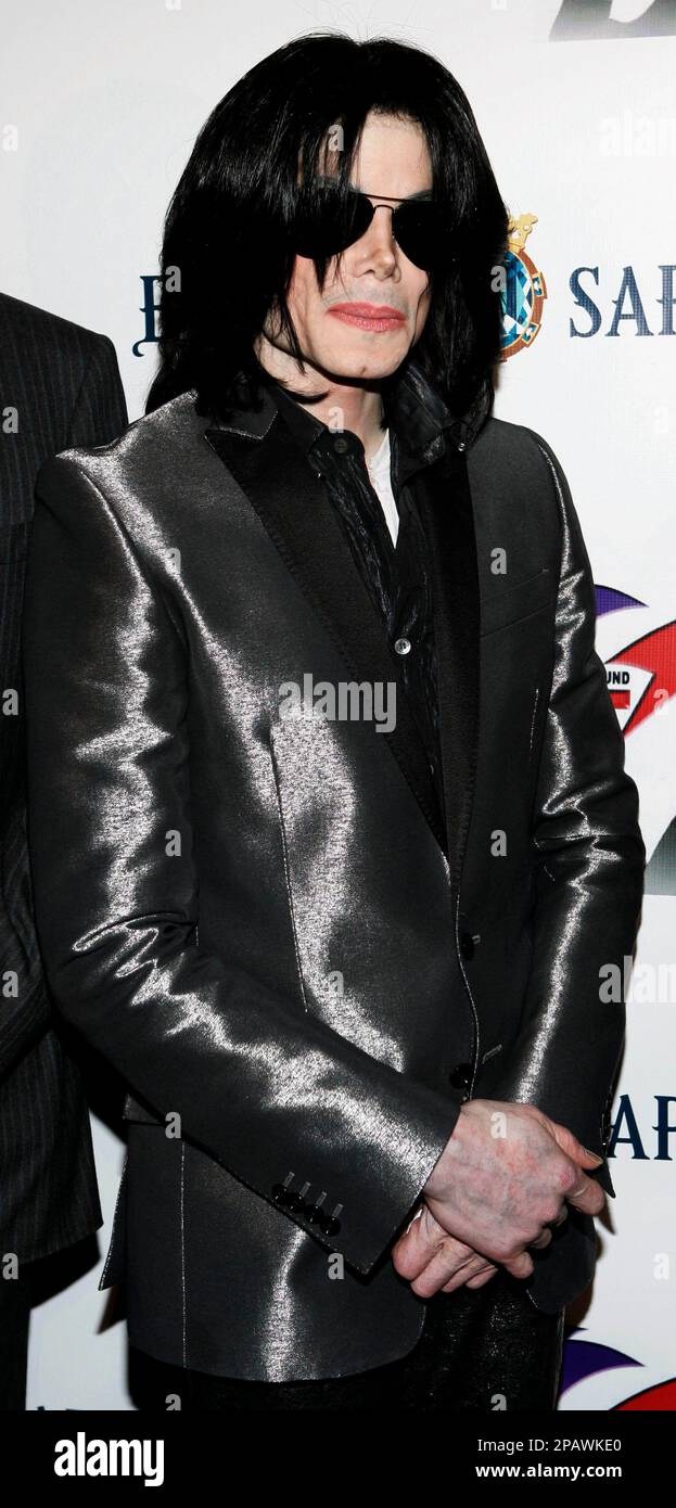 Pop star Michael Jackson, poses on the red carpet during the RainbowPUSH  Coalition Los Angeles 10th annual awards dinner celebrating Jesse Jackson's  66th birthday, on Thursday, Nov. 8, 2007 in Los Angeles. (