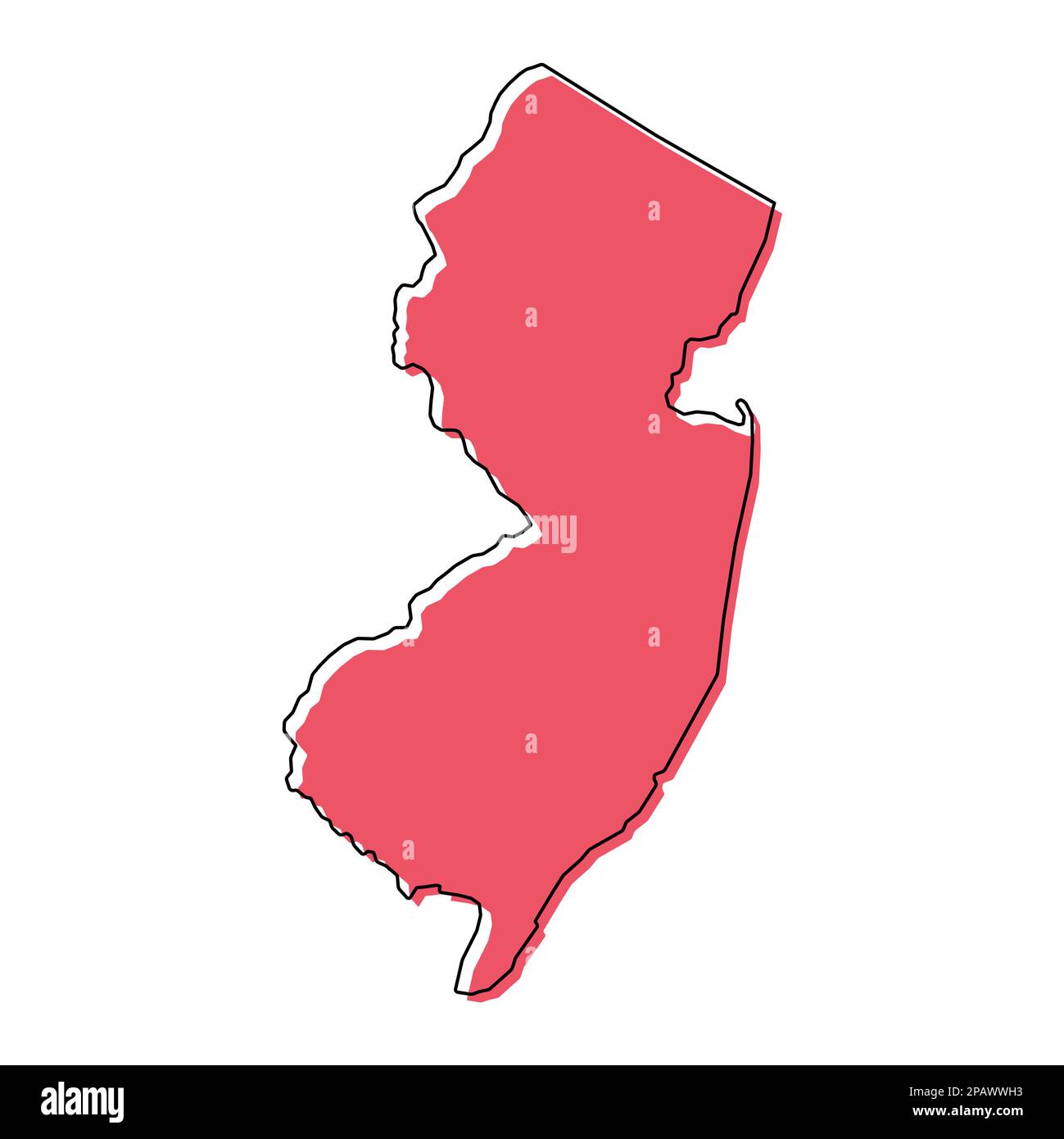 New Jersey map united states of - New Jersey Map United States Of America Flat Concept Icon Symbol Vector Illustration 2PAWWH3 