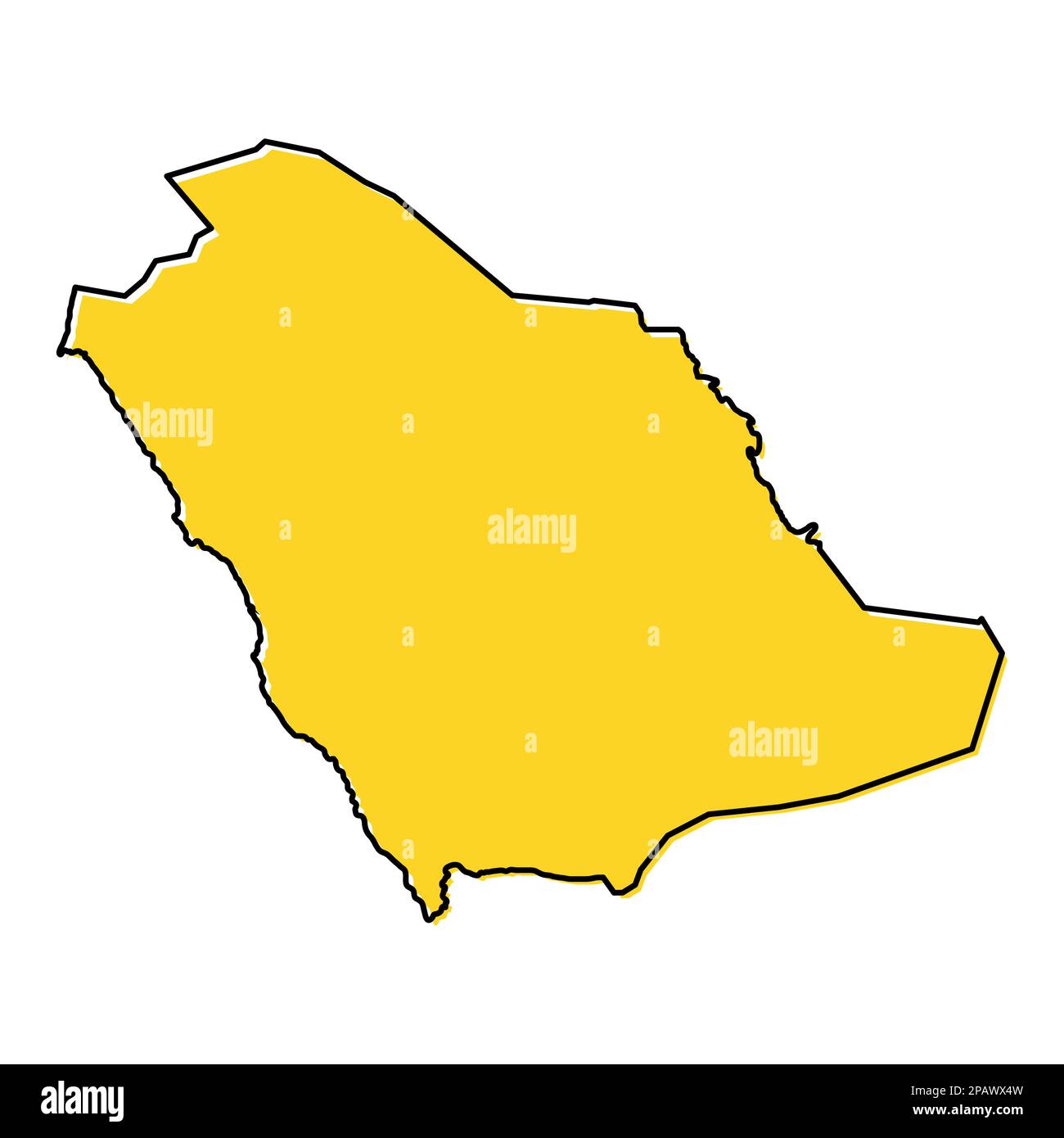 Saudi arabia high detailed map, geography graphic icon country, asia ...