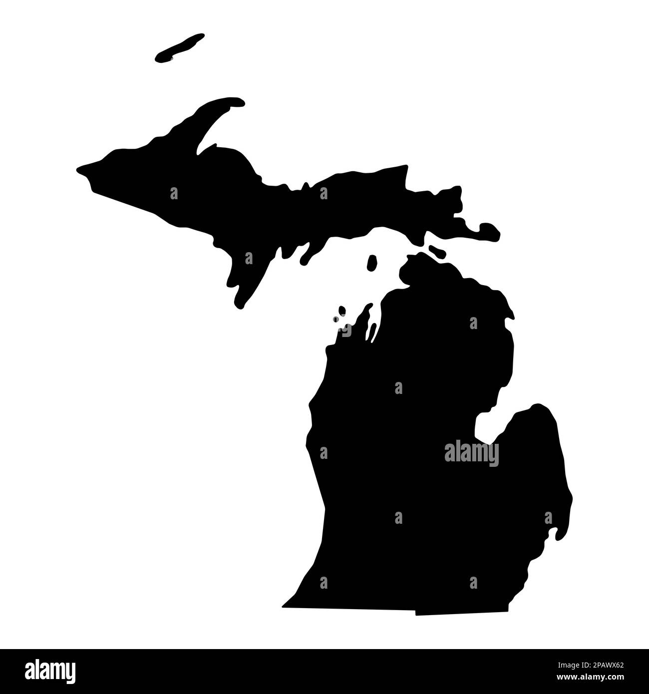 Michigan map shape united states - Michigan Map Shape United States Of America Flat Concept Icon Symbol Vector Illustration 2PAWX62 