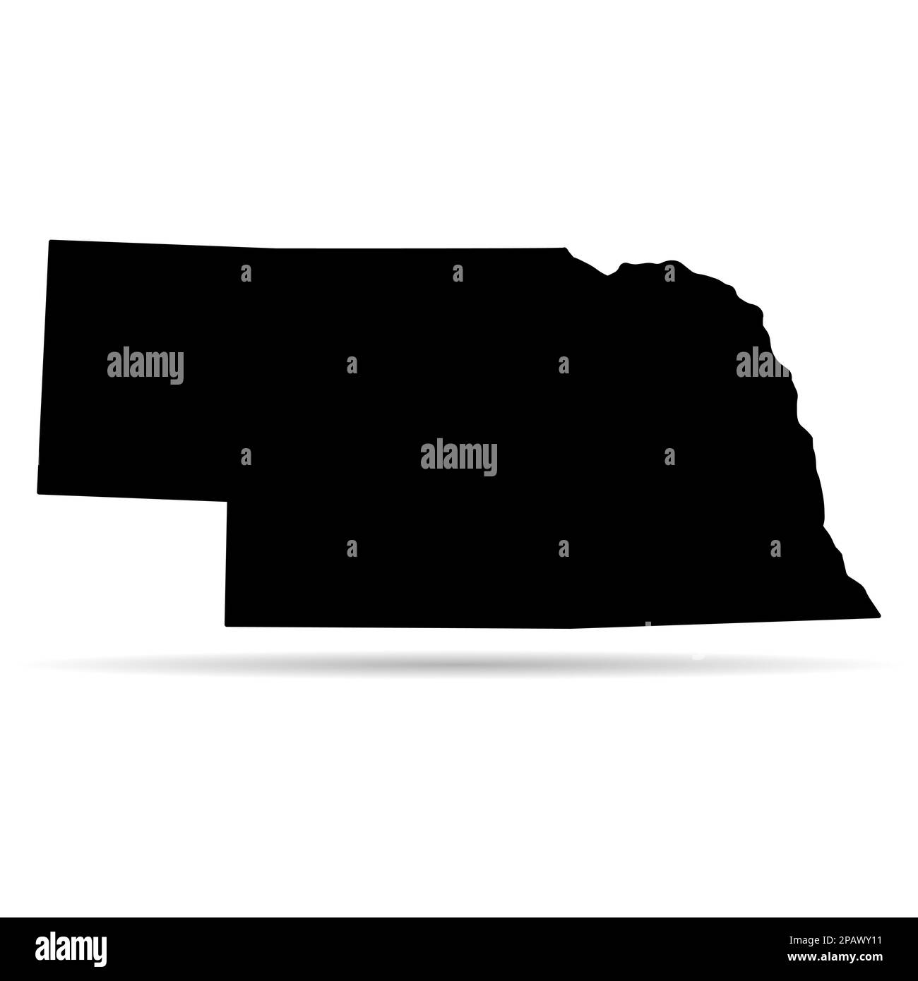 Nebraska map shape united states - Nebraska Map Shape United States Of America Flat Concept Icon Symbol Vector Illustration 2PAWY11