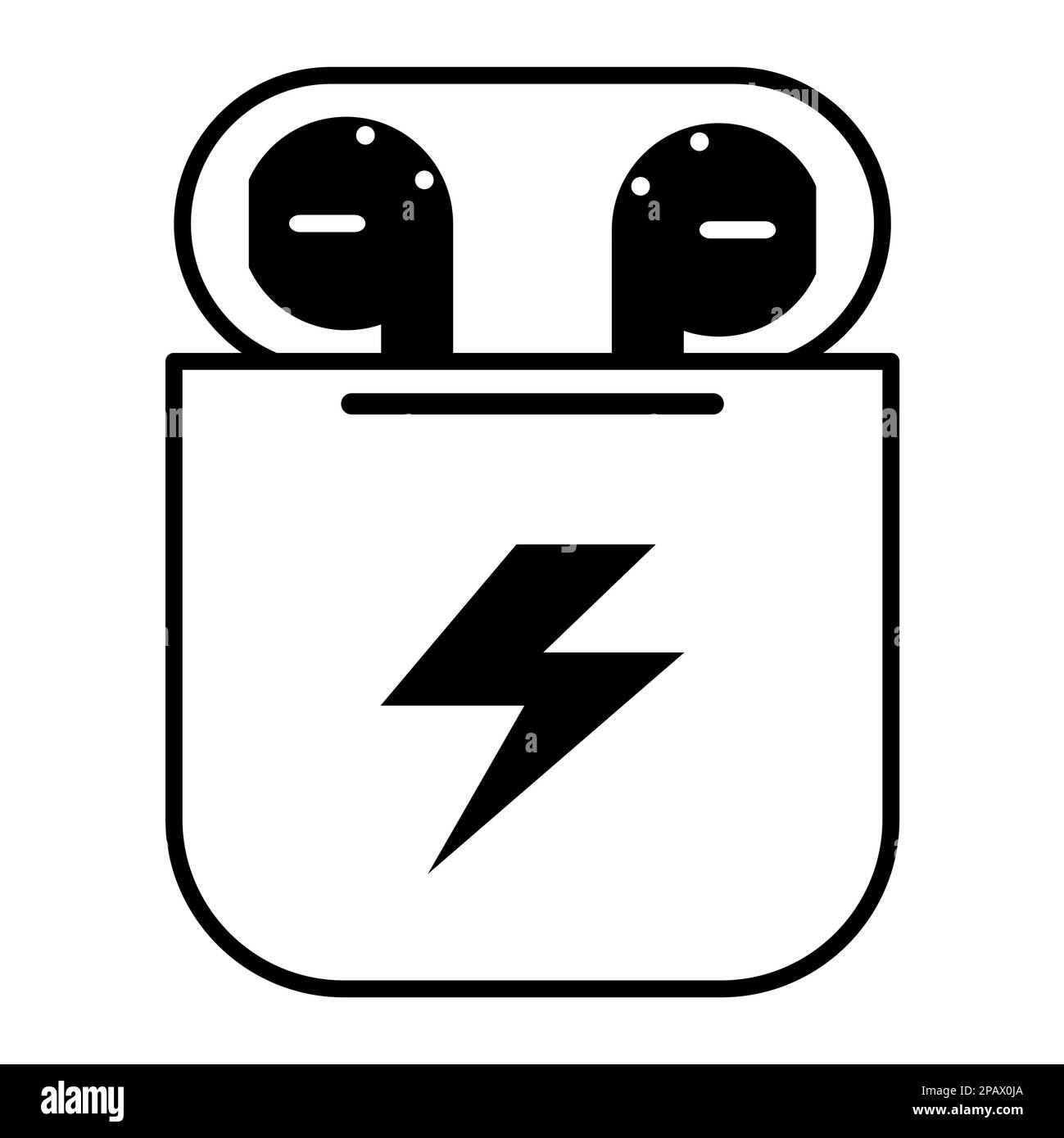 Earphones music flat icon, sound technology device sign, audio