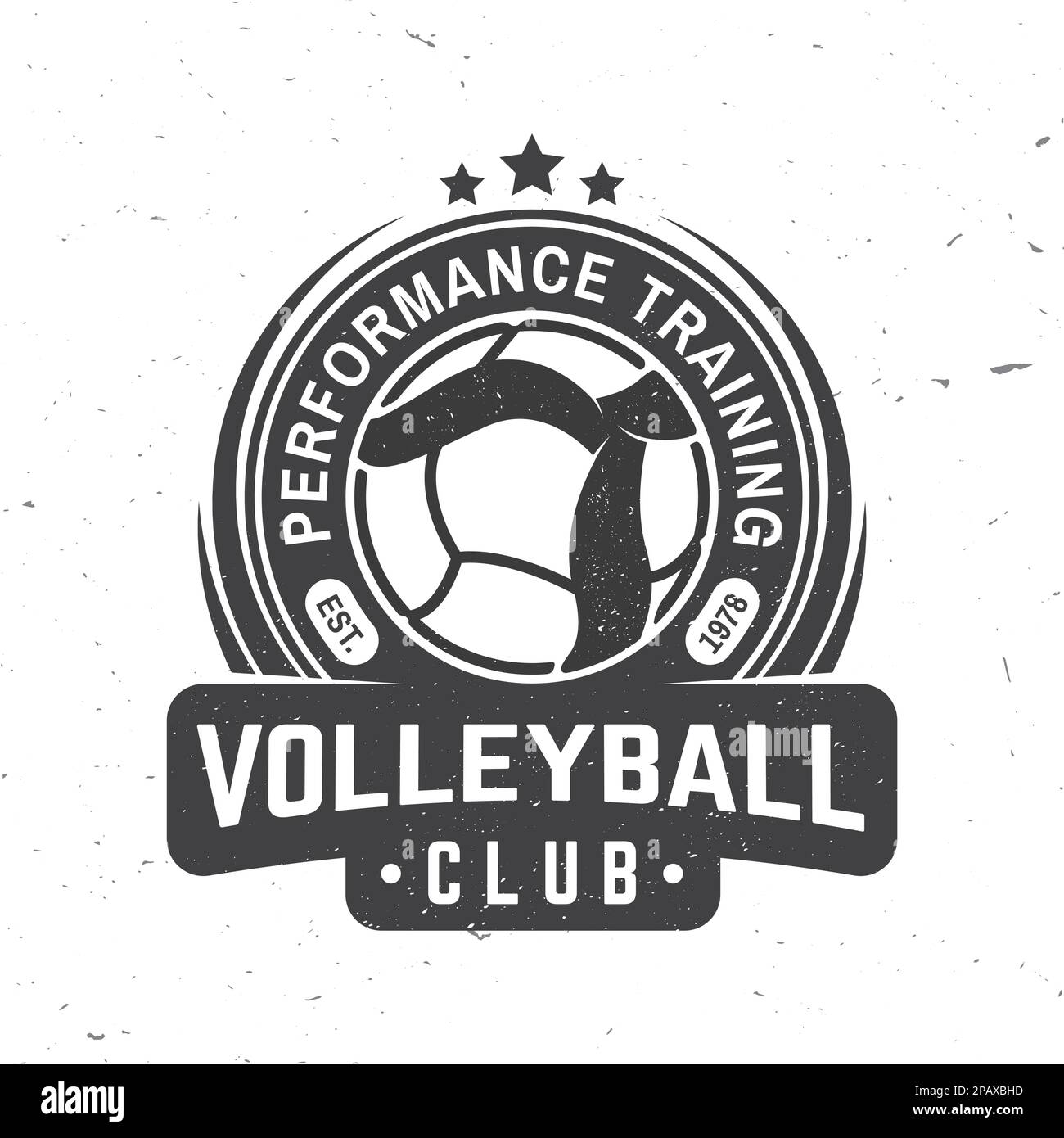 Volleyball club badge design. Vector illustration. For college league