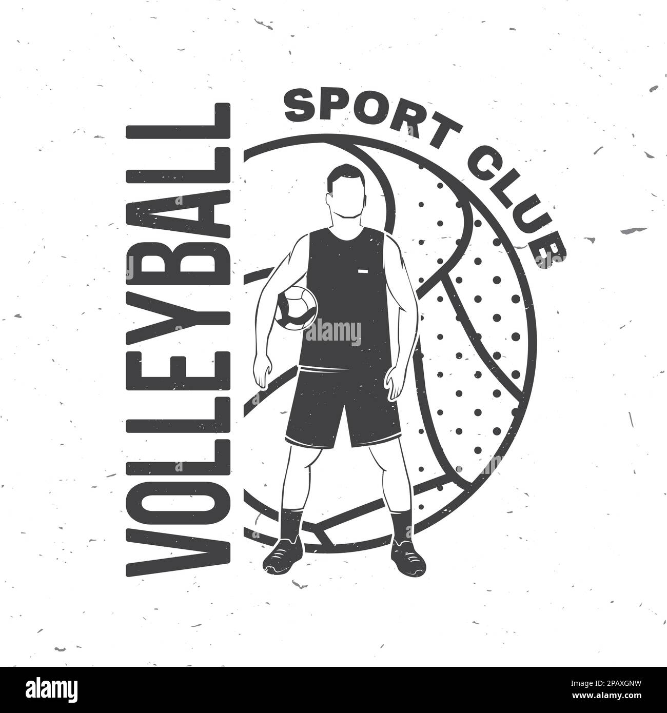 Volleyball club badge design. Vector illustration. For college league