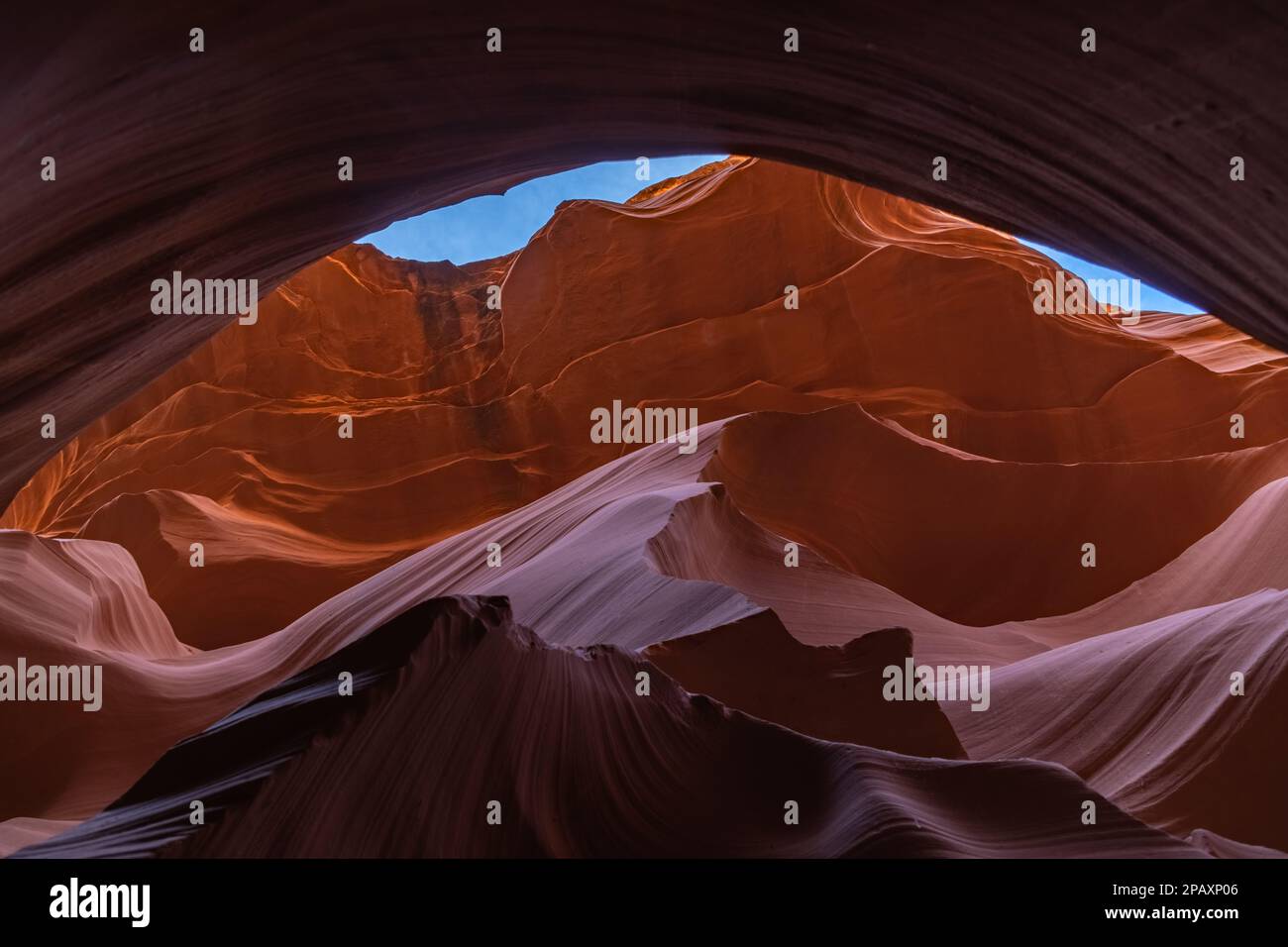 A picture of The Wave rock formation of the Lower Antelope Canyon Stock ...