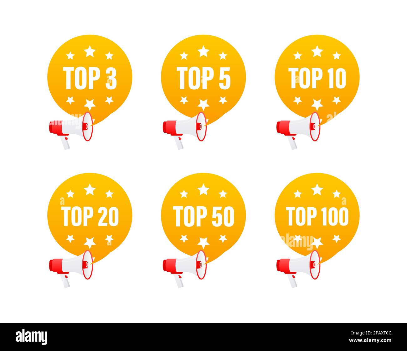 top-banner-chart-leader-rating-top-3-5-10-20-100-stock-vector-image