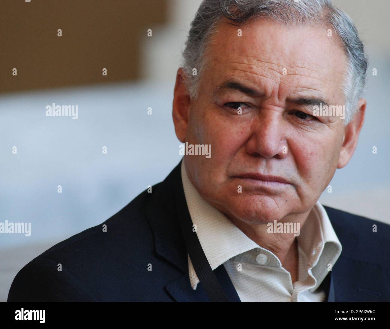 Raul Salinas de Gortari, brother of Mexico's former president Carlos Salinas de Gortari, listens