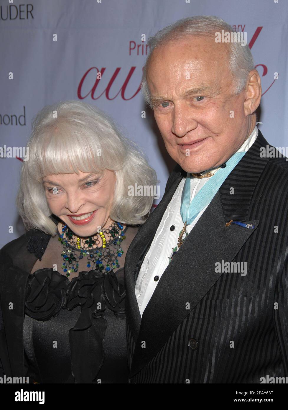 Former Astronaut Buzz Aldrin and wife Lois Driggs Cannon arrive at The
