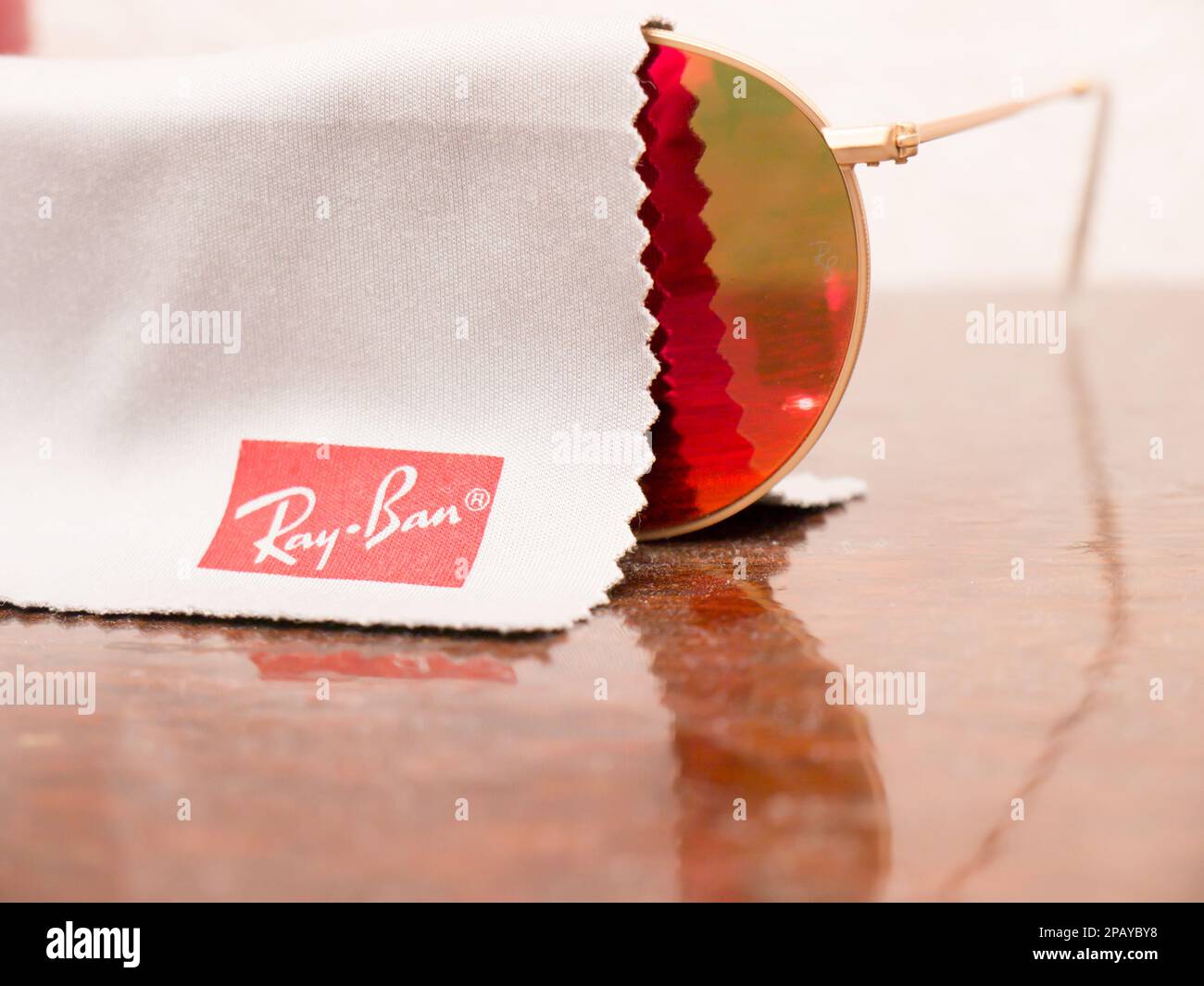 Ray-Ban RB 3447 sunglasses. Ray-Ban is a brand of sunglasses and eyeglasses  created in 1937 by the American company Bausch & Lomb Stock Photo - Alamy