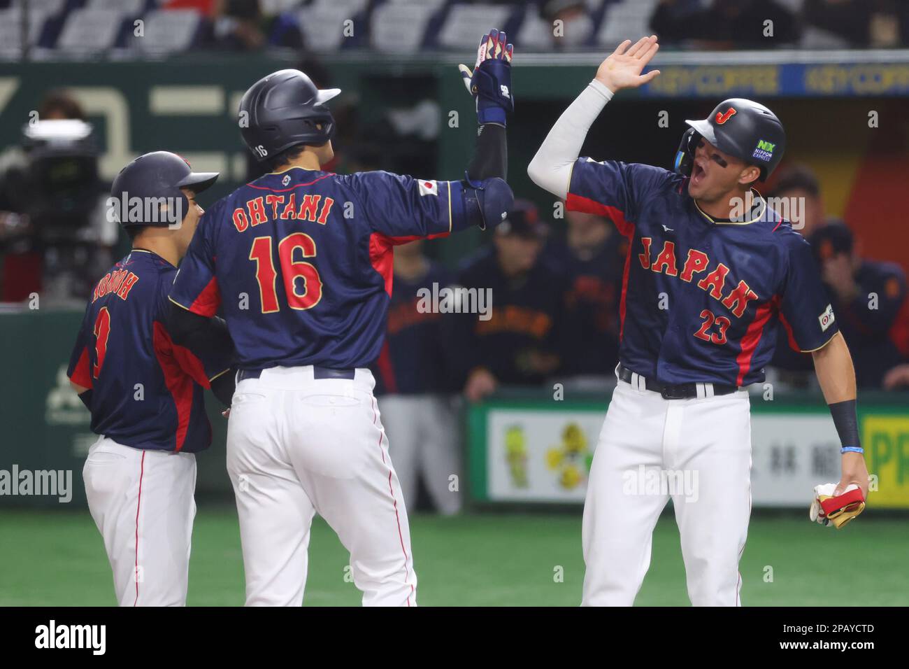 Tokyo, Japan. 12th Mar, 2023. (L to R) Lars Nootbaar, Shohei