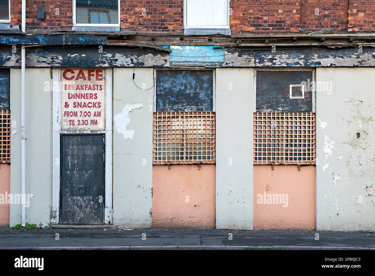 Cookies' Cafe in Boundary Street, Liverpool Dockland, UK Stock Photo