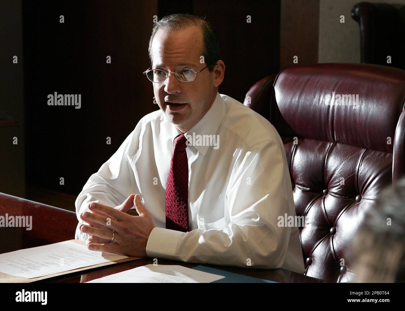 New Jersey Chief Justice Stuart Rabner speaks in the judge s