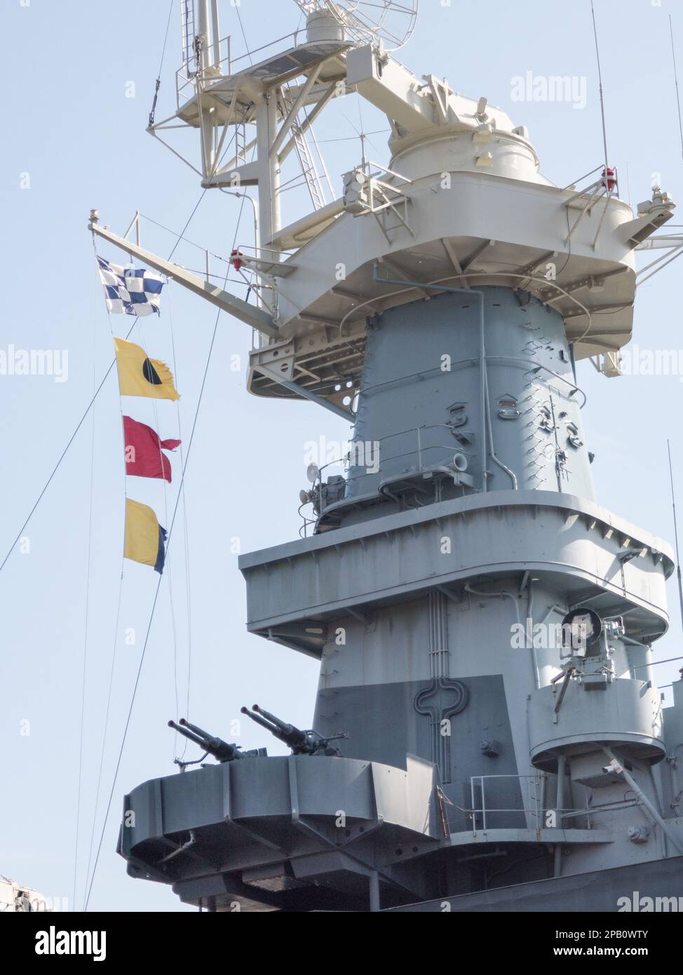 Battleship USS North Carolina docked at Wilmington, NC. Showing side