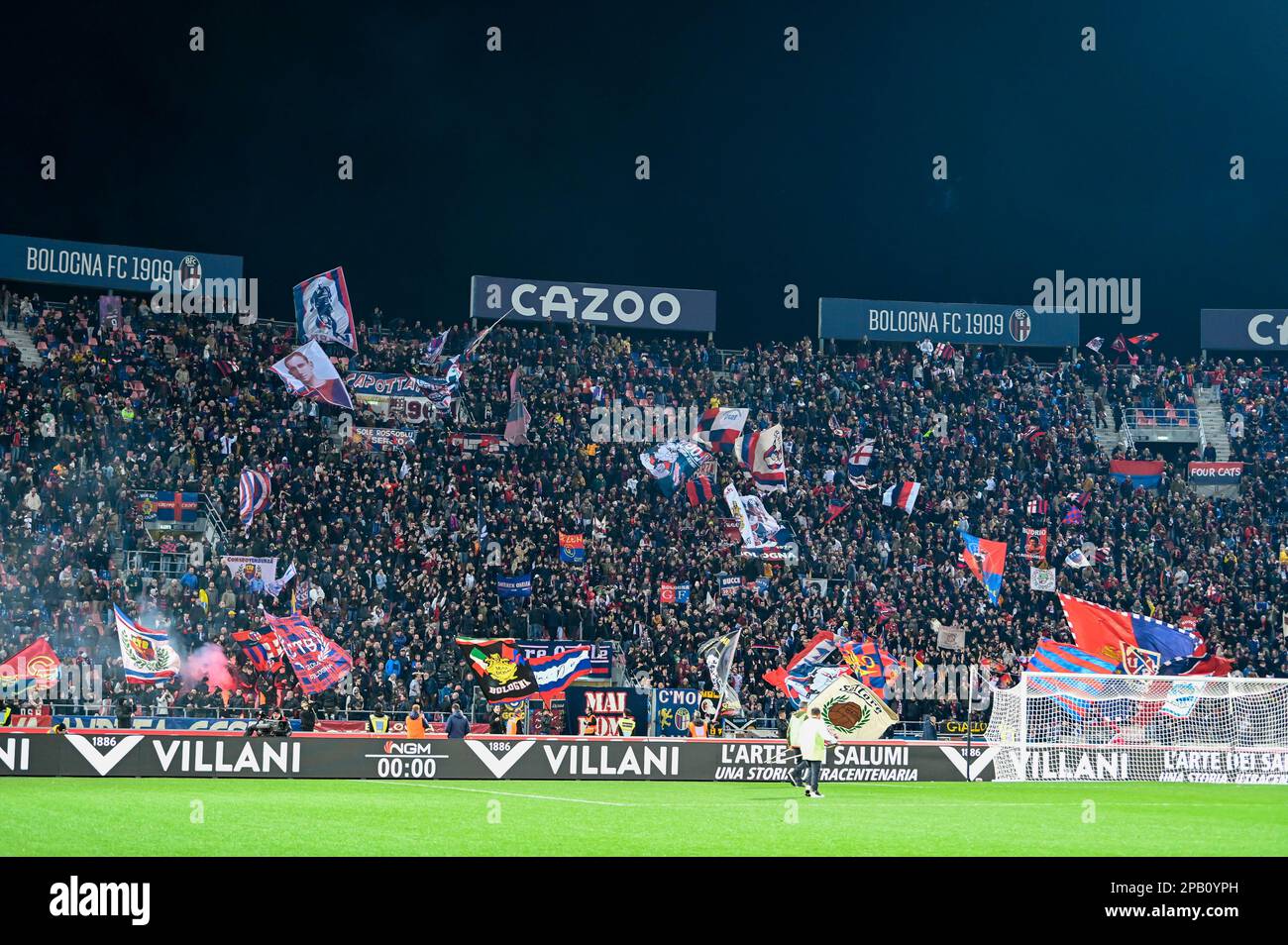 Fans of Bologna during the italian soccer Serie A match Bologna FC