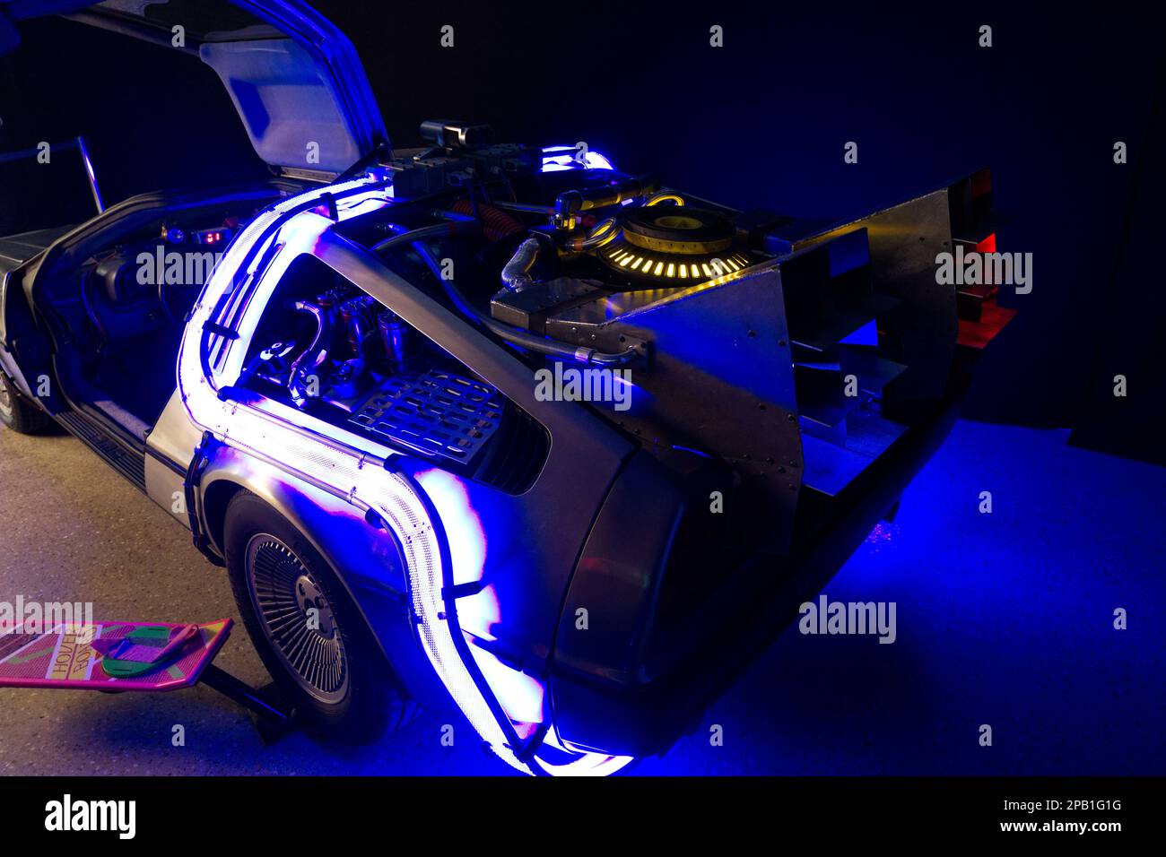 Delorean time machine from Back to the Future Stock Photo Alamy